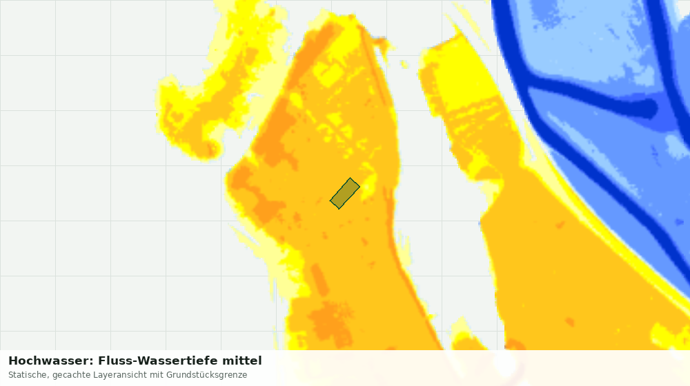 Statische Kartenansicht: Hochwasser: Fluss-Wassertiefe mittel