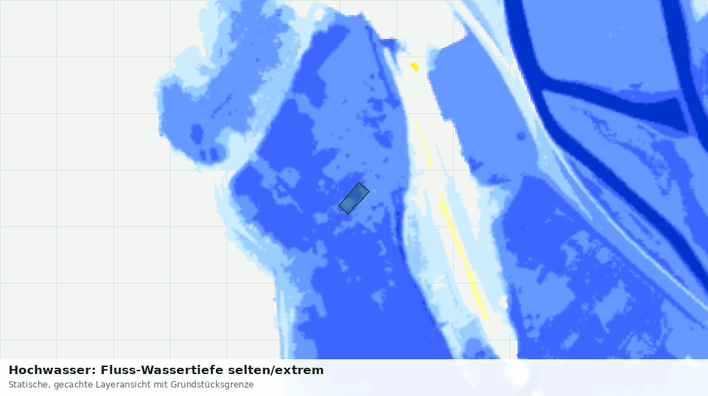 Statische Kartenansicht: Hochwasser: Fluss-Wassertiefe selten/extrem