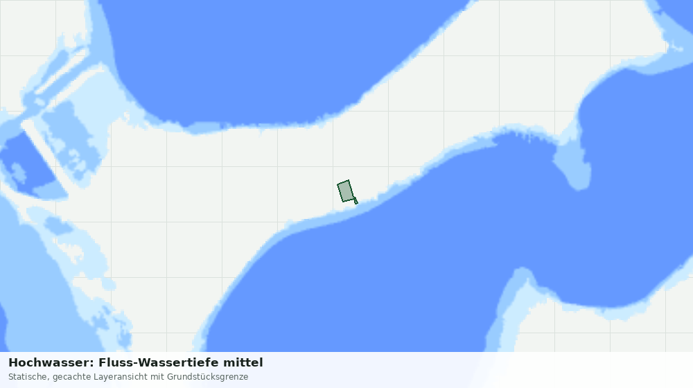 Statische Kartenansicht: Hochwasser: Fluss-Wassertiefe mittel