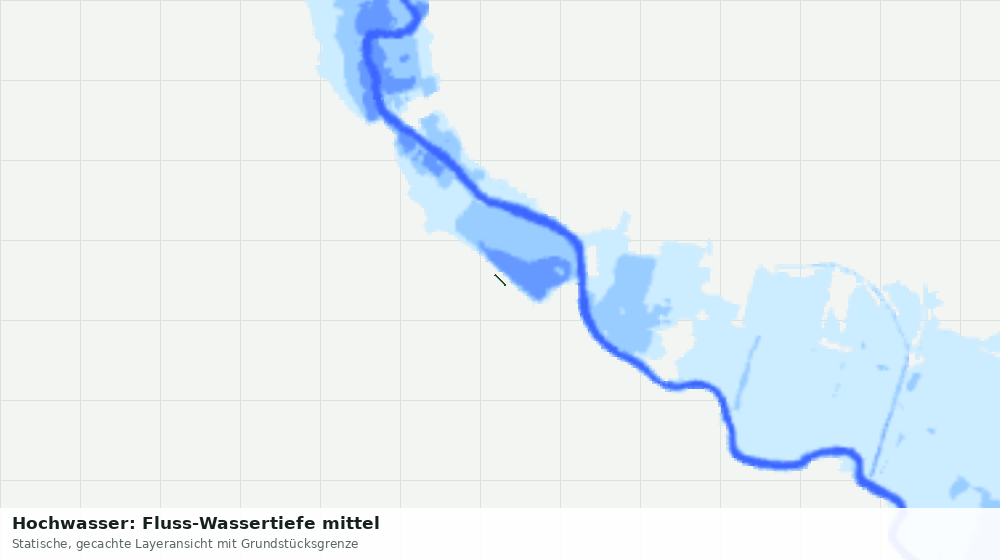Statische Kartenansicht: Hochwasser: Fluss-Wassertiefe mittel