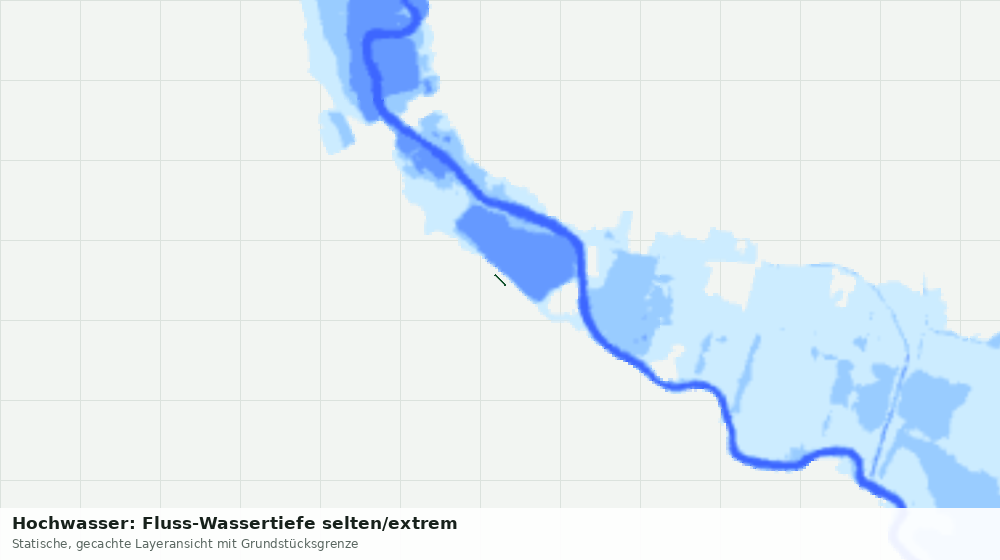 Statische Kartenansicht: Hochwasser: Fluss-Wassertiefe selten/extrem