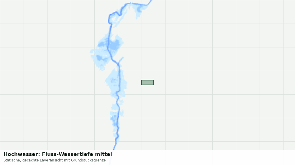 Statische Kartenansicht: Hochwasser: Fluss-Wassertiefe mittel