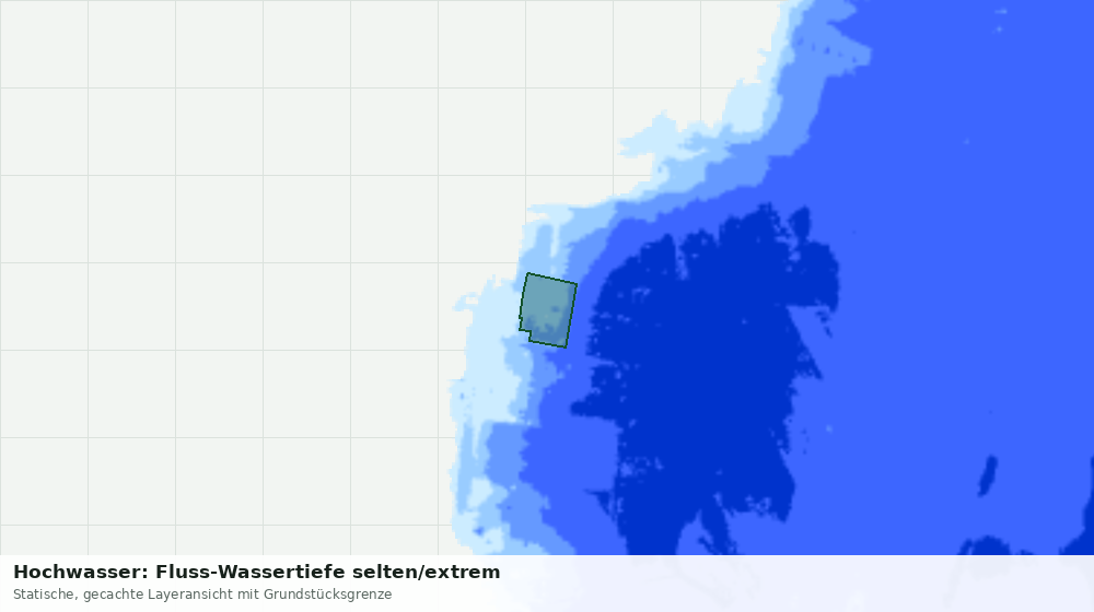 Statische Kartenansicht: Hochwasser: Fluss-Wassertiefe selten/extrem