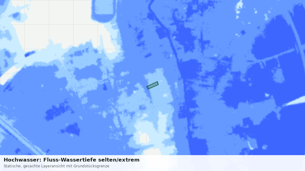 Statische Kartenansicht: Hochwasser: Fluss-Wassertiefe selten/extrem