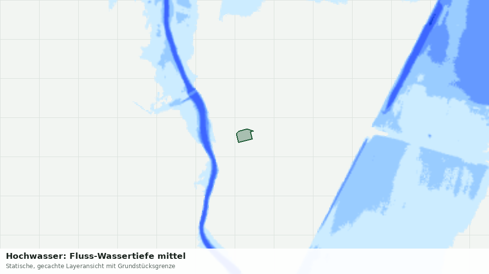 Statische Kartenansicht: Hochwasser: Fluss-Wassertiefe mittel