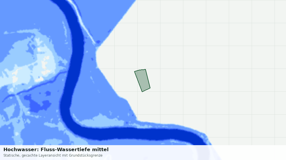 Statische Kartenansicht: Hochwasser: Fluss-Wassertiefe mittel