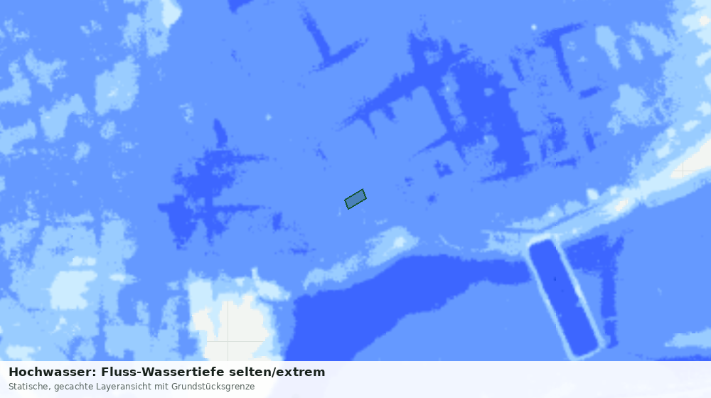 Statische Kartenansicht: Hochwasser: Fluss-Wassertiefe selten/extrem