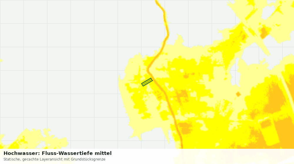 Statische Kartenansicht: Hochwasser: Fluss-Wassertiefe mittel