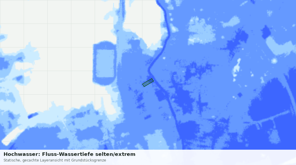 Statische Kartenansicht: Hochwasser: Fluss-Wassertiefe selten/extrem