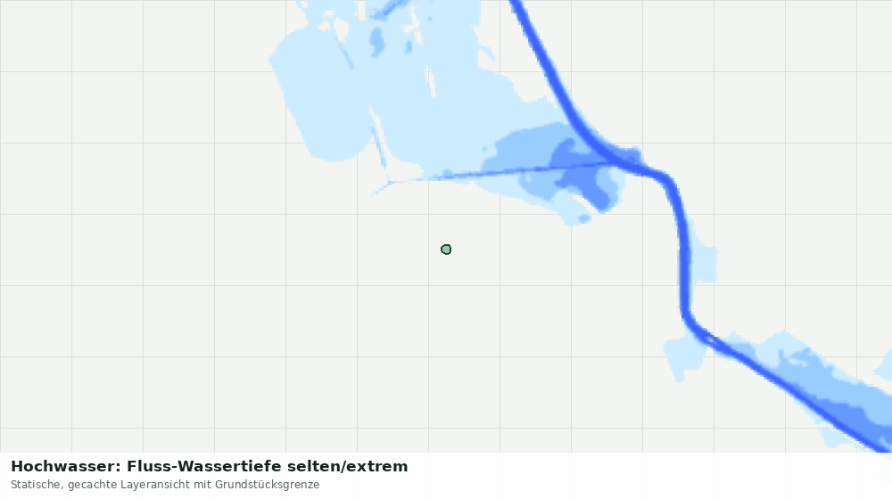 Statische Kartenansicht: Hochwasser: Fluss-Wassertiefe selten/extrem
