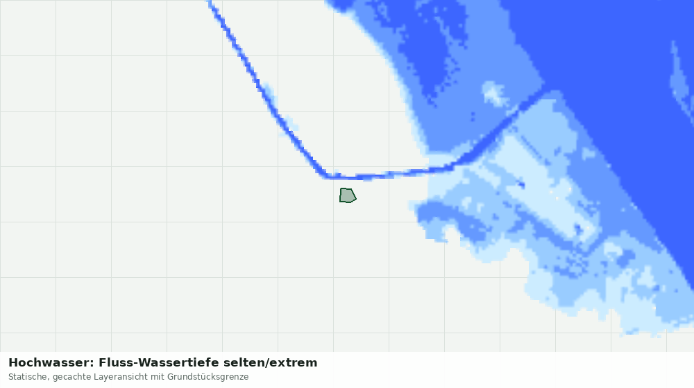 Statische Kartenansicht: Hochwasser: Fluss-Wassertiefe selten/extrem