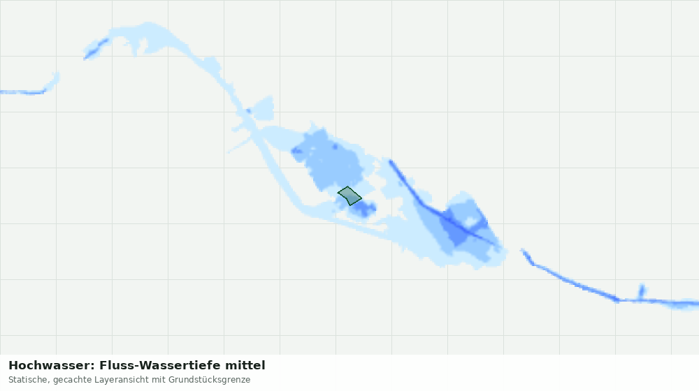 Statische Kartenansicht: Hochwasser: Fluss-Wassertiefe mittel