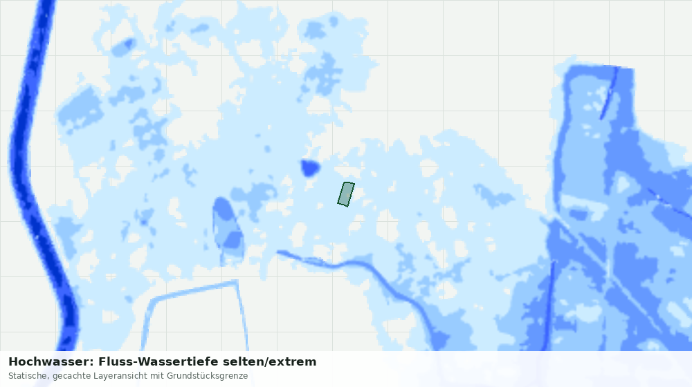 Statische Kartenansicht: Hochwasser: Fluss-Wassertiefe selten/extrem