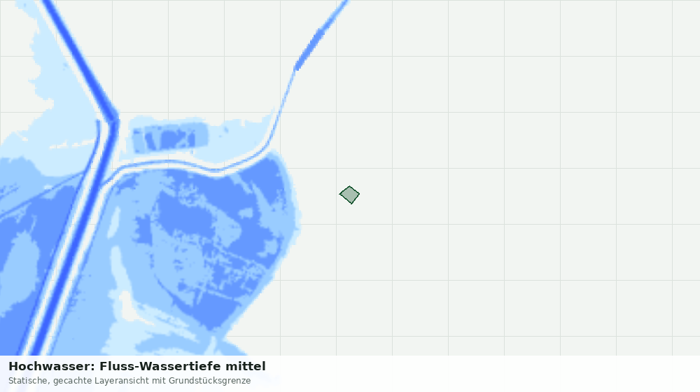 Statische Kartenansicht: Hochwasser: Fluss-Wassertiefe mittel