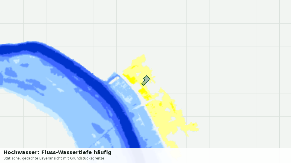 Statische Kartenansicht: Hochwasser: Fluss-Wassertiefe häufig