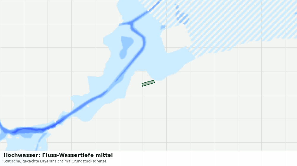 Statische Kartenansicht: Hochwasser: Fluss-Wassertiefe mittel