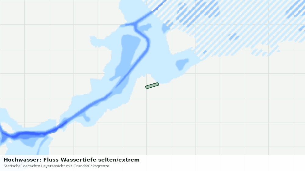 Statische Kartenansicht: Hochwasser: Fluss-Wassertiefe selten/extrem