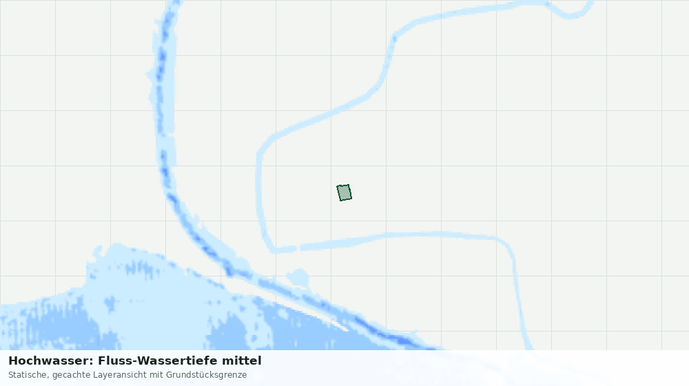 Statische Kartenansicht: Hochwasser: Fluss-Wassertiefe mittel