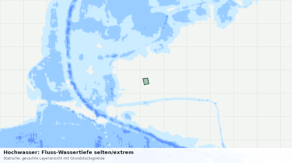 Statische Kartenansicht: Hochwasser: Fluss-Wassertiefe selten/extrem