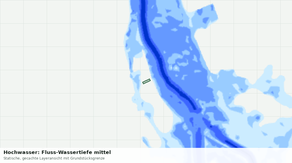 Statische Kartenansicht: Hochwasser: Fluss-Wassertiefe mittel