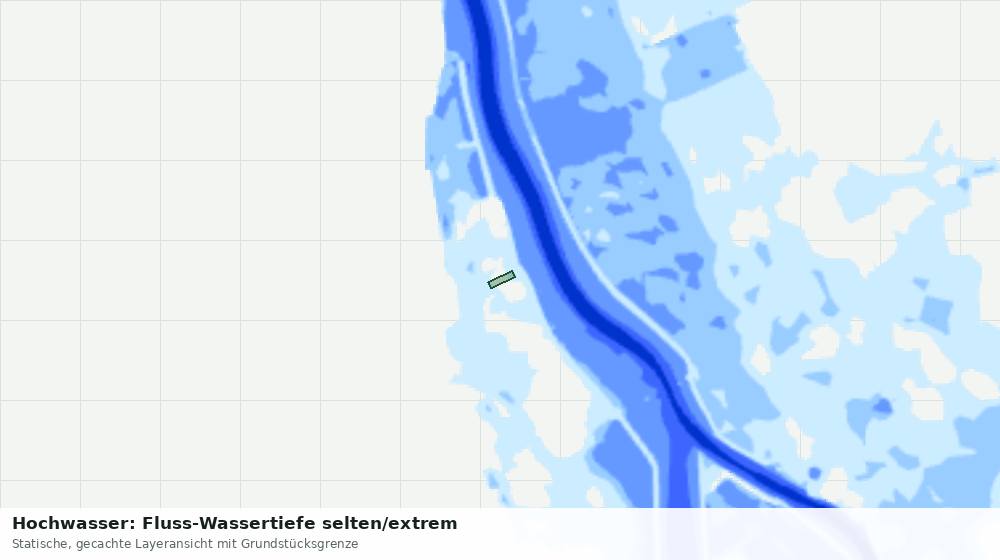 Statische Kartenansicht: Hochwasser: Fluss-Wassertiefe selten/extrem