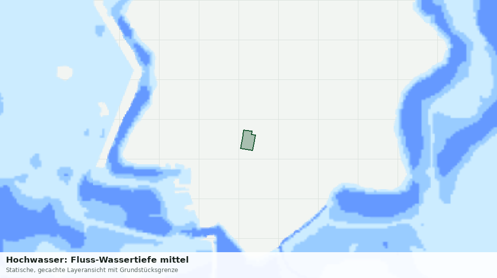Statische Kartenansicht: Hochwasser: Fluss-Wassertiefe mittel