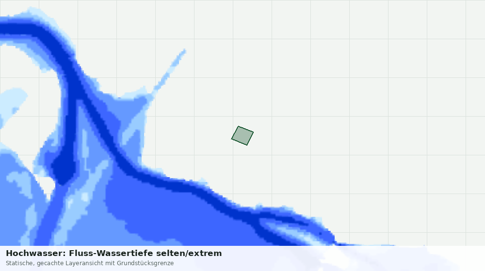 Statische Kartenansicht: Hochwasser: Fluss-Wassertiefe selten/extrem