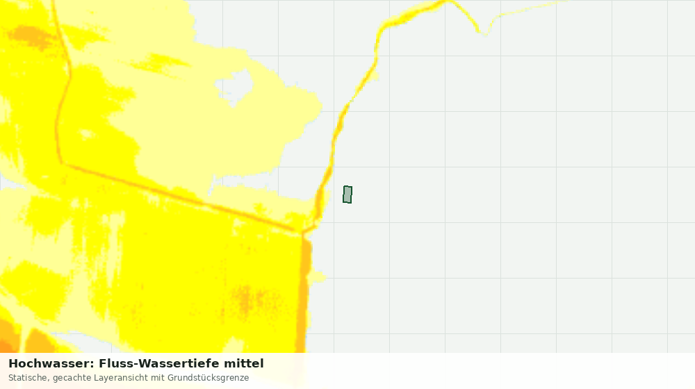 Statische Kartenansicht: Hochwasser: Fluss-Wassertiefe mittel
