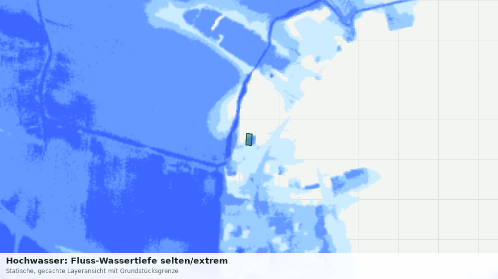 Statische Kartenansicht: Hochwasser: Fluss-Wassertiefe selten/extrem