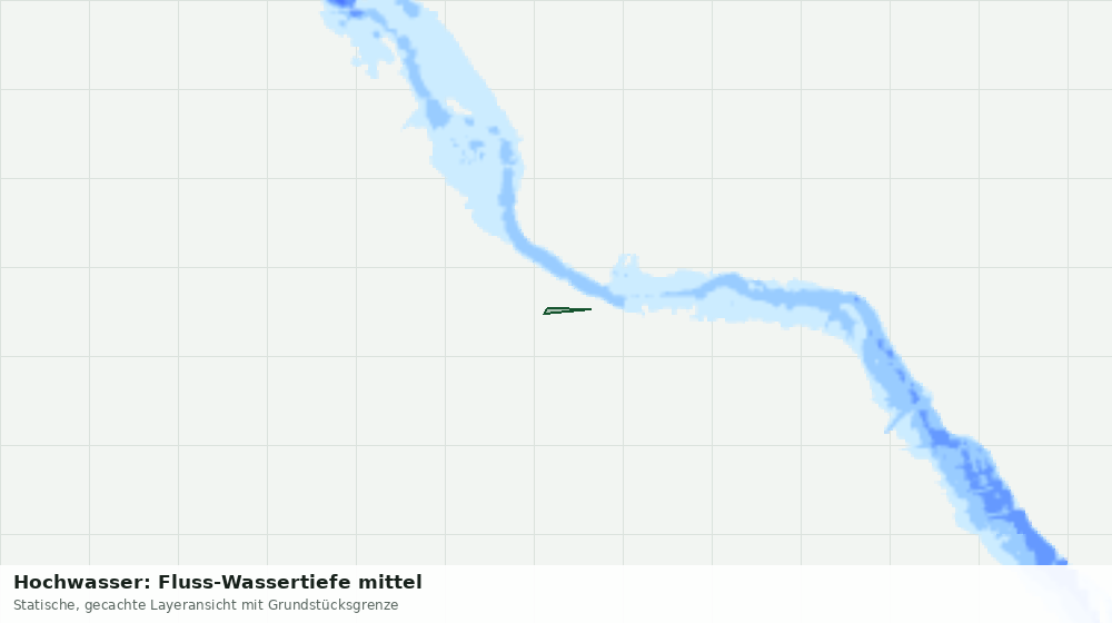 Statische Kartenansicht: Hochwasser: Fluss-Wassertiefe mittel