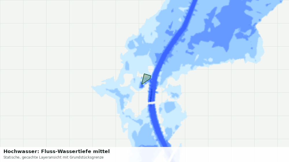Statische Kartenansicht: Hochwasser: Fluss-Wassertiefe mittel