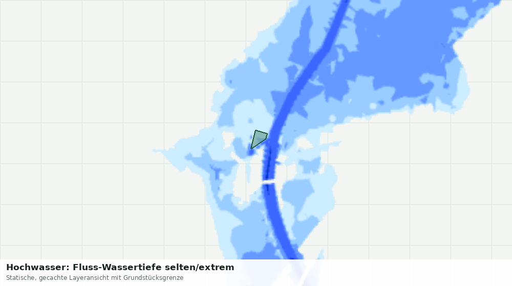 Statische Kartenansicht: Hochwasser: Fluss-Wassertiefe selten/extrem