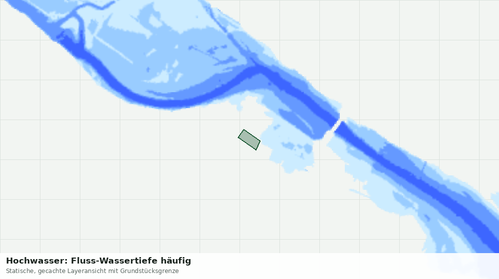 Statische Kartenansicht: Hochwasser: Fluss-Wassertiefe häufig