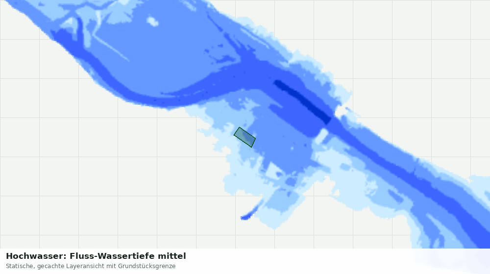 Statische Kartenansicht: Hochwasser: Fluss-Wassertiefe mittel
