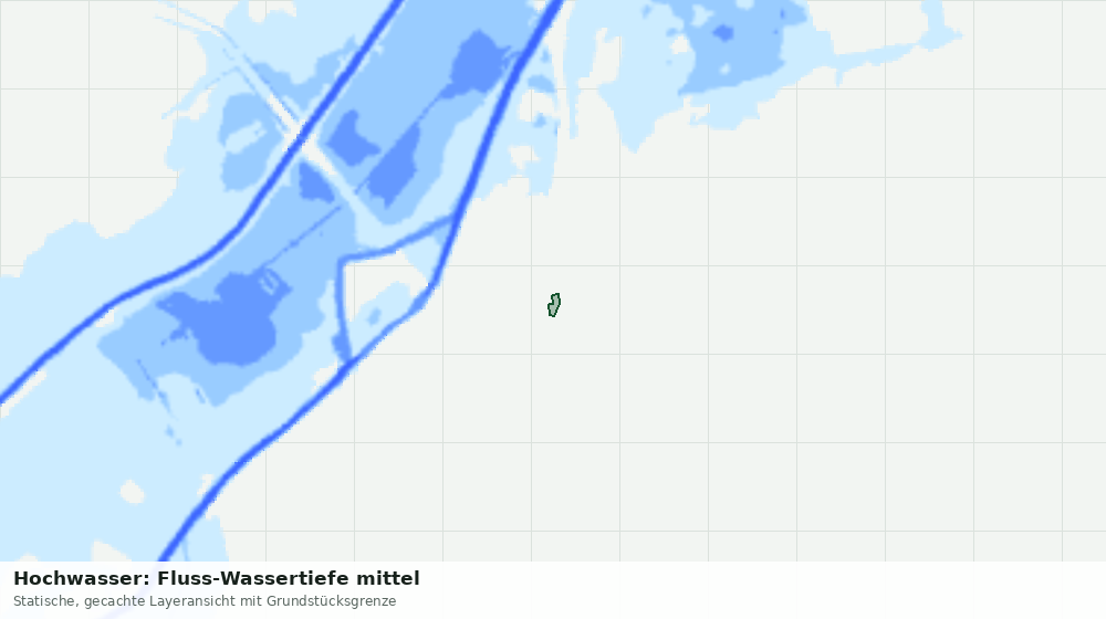 Statische Kartenansicht: Hochwasser: Fluss-Wassertiefe mittel