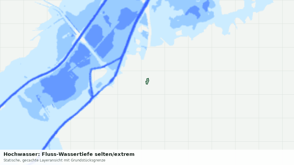 Statische Kartenansicht: Hochwasser: Fluss-Wassertiefe selten/extrem