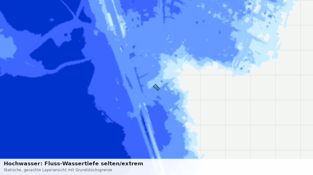 Statische Kartenansicht: Hochwasser: Fluss-Wassertiefe selten/extrem