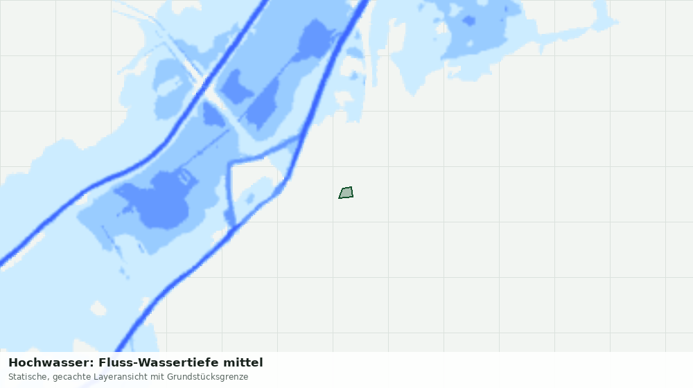 Statische Kartenansicht: Hochwasser: Fluss-Wassertiefe mittel