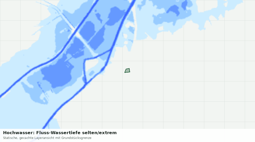 Statische Kartenansicht: Hochwasser: Fluss-Wassertiefe selten/extrem