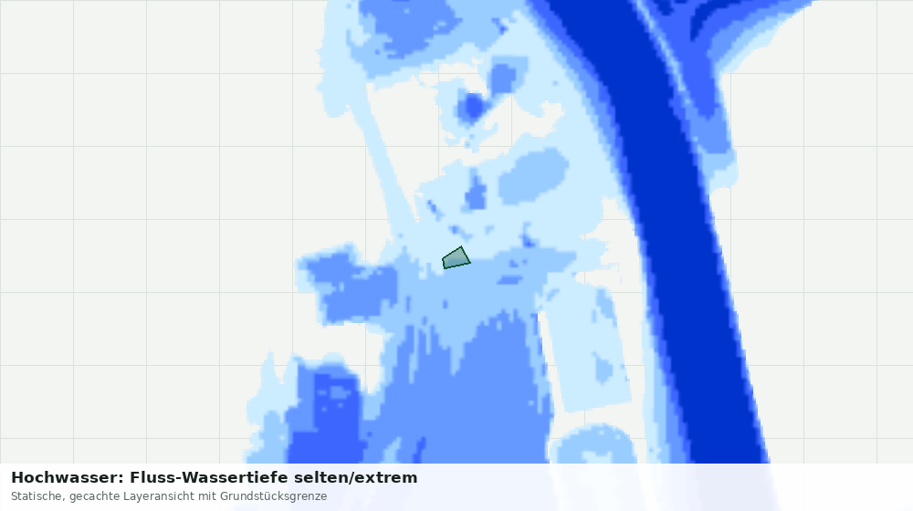 Statische Kartenansicht: Hochwasser: Fluss-Wassertiefe selten/extrem