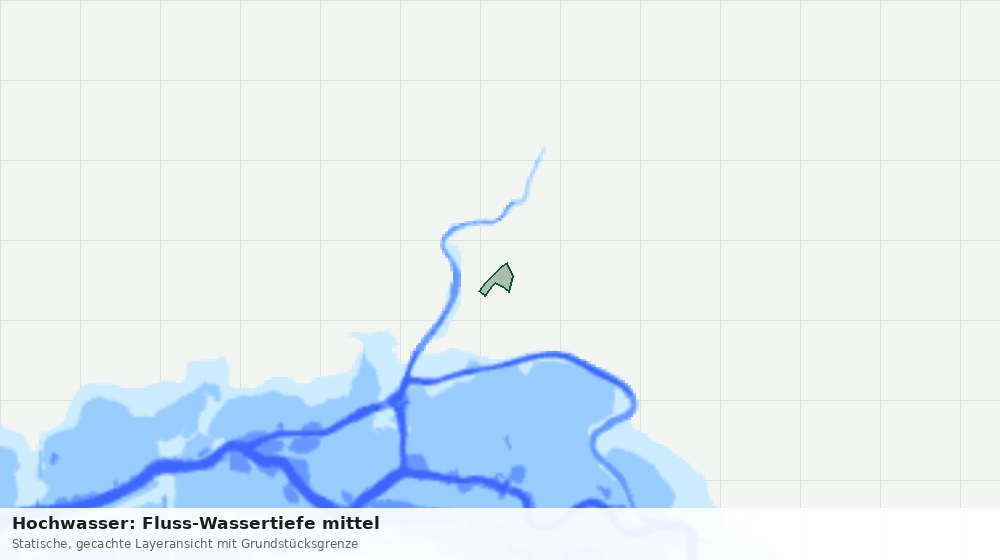 Statische Kartenansicht: Hochwasser: Fluss-Wassertiefe mittel
