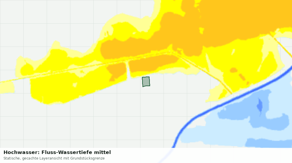 Statische Kartenansicht: Hochwasser: Fluss-Wassertiefe mittel