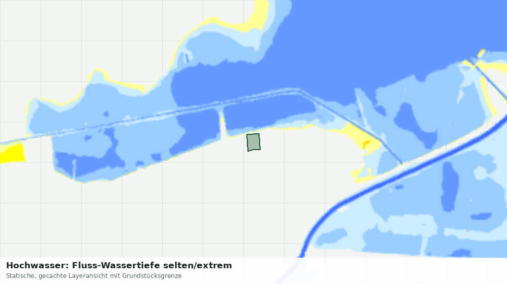 Statische Kartenansicht: Hochwasser: Fluss-Wassertiefe selten/extrem