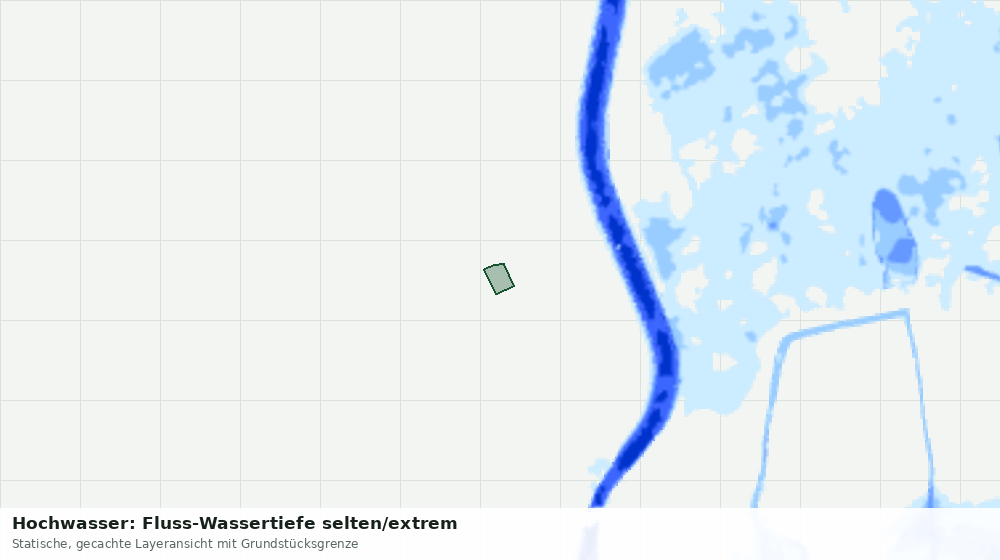 Statische Kartenansicht: Hochwasser: Fluss-Wassertiefe selten/extrem