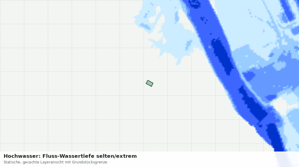 Statische Kartenansicht: Hochwasser: Fluss-Wassertiefe selten/extrem