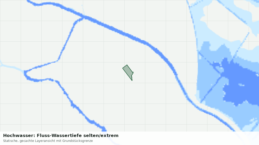 Statische Kartenansicht: Hochwasser: Fluss-Wassertiefe selten/extrem