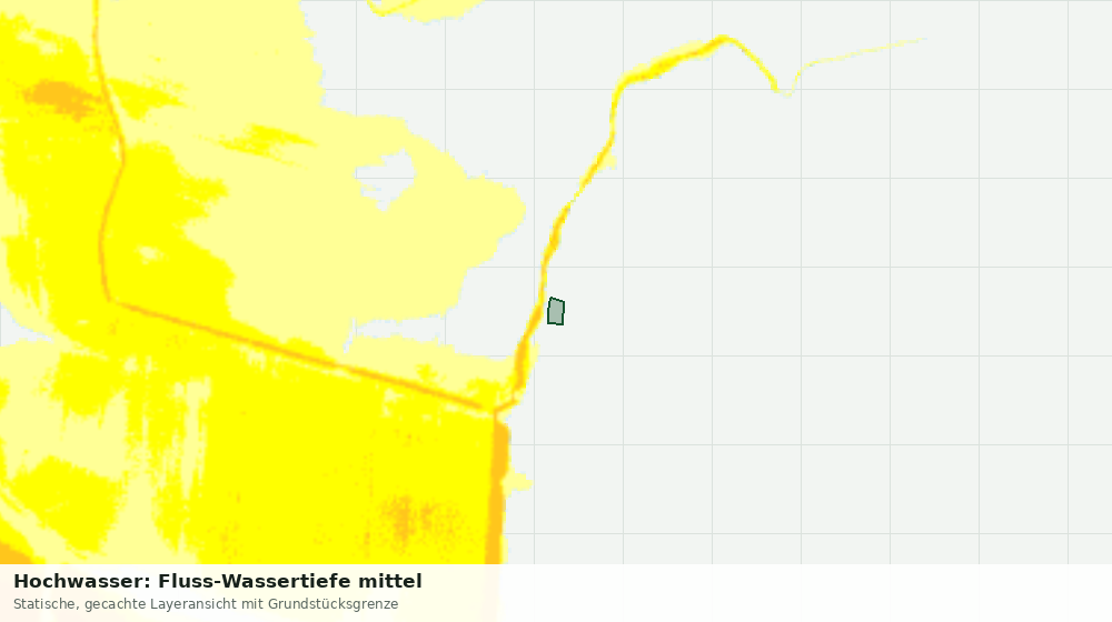 Statische Kartenansicht: Hochwasser: Fluss-Wassertiefe mittel