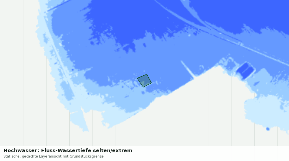 Statische Kartenansicht: Hochwasser: Fluss-Wassertiefe selten/extrem