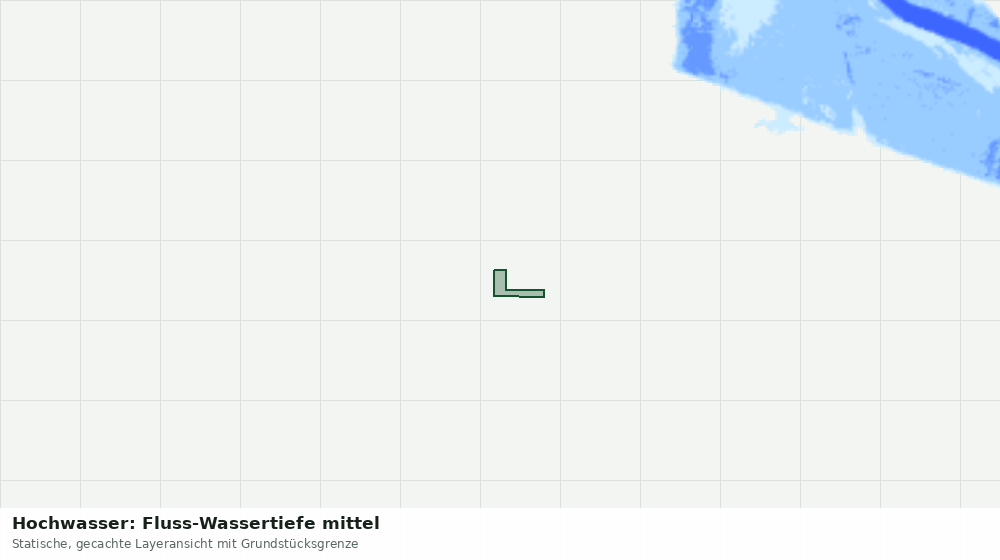 Statische Kartenansicht: Hochwasser: Fluss-Wassertiefe mittel