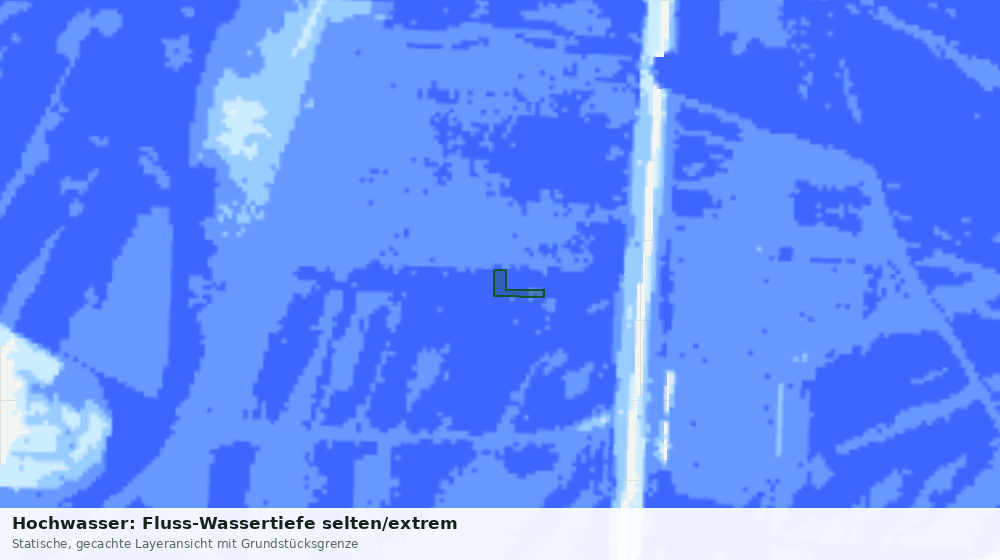 Statische Kartenansicht: Hochwasser: Fluss-Wassertiefe selten/extrem